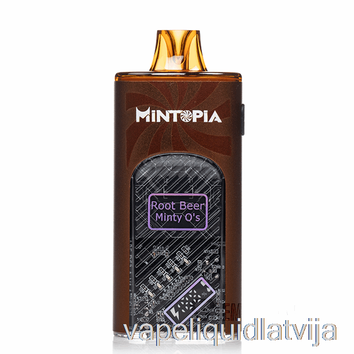 Mintopia Turbo 9000 Vienreizējās Lietošanas Sakņu Alus Minty O's Vape šķidrums